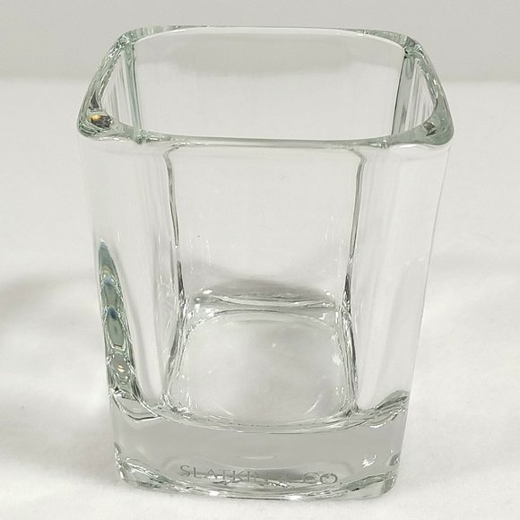 Vintage Slatkin & Co. Clear Heavy Square Old fashion Glass #1321 - Picture 2 of 11